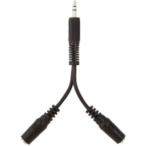 Utičnica Audio Y-kabel [1x 3,5 mm banana utikač - 2x Priključna doza za 3,5 mm banana utikač] Crna Belkin slika
