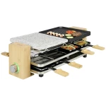 Princess Pure 8 Raclette premaz protiv lijepljenja, 8 posuda crna, kamen, bambus boja