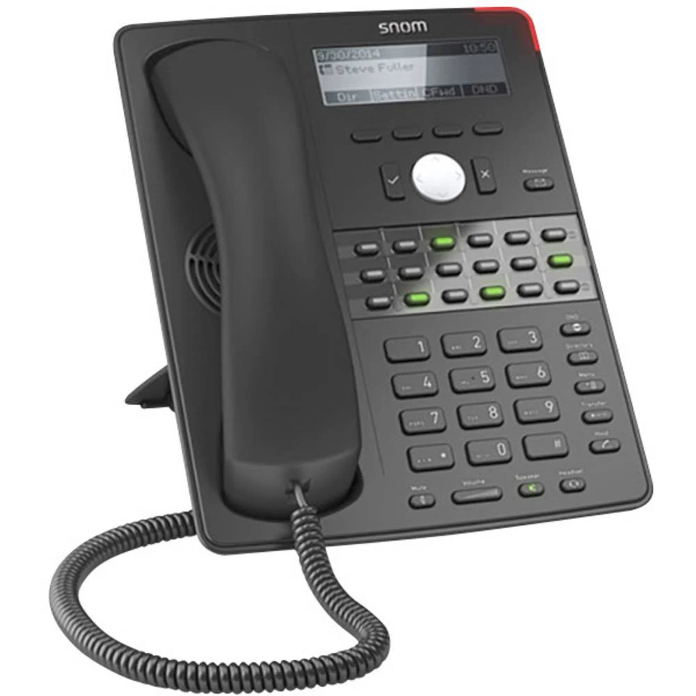 Telefon s kabelom, VoIP SNOM D725 Handsfree, Priključak za slušalice Osvjetljeni zaslon Crna slika