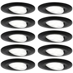 LED ugradna svjetiljka Calla osnovni set zakretna IP65 okrugla 90mm 30° 10x6W 10x500lm 230V 4000K mat crna Paulmann 92462  LED ugradna svjetiljka 10-dijelni komplet  LED  60 W crna (mat)