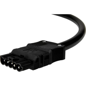 Adels-Contact 92816505 mrežni priključni kabel slobodan kraj - mrežni adapter Ukupan broj polova: 4 + PE crna 0.50 m 30 St. slika