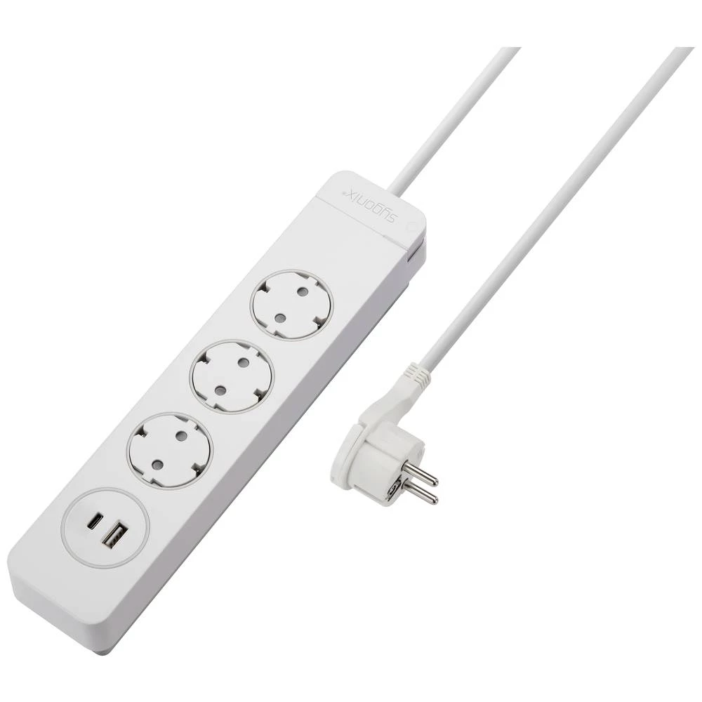 <br>  Sygonix<br>  SY-4981228<br>  letva s utičnicama<br>  s prekidačem, s USB-om, s mehanizmom za izbacivanje<br>  <br>  bijela<br>  utičnica<br> slika