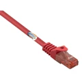LAN (RJ45) Mreža Priključni kabel CAT 6 U/UTP 15 m Crvena sa zaštitom za nosić, Bez halogena Basetech slika