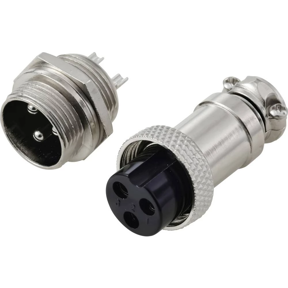 TRU COMPONENTS TC-13895636 okrugli konektori utikač, kontakt ženskog konektora Ukupan broj polova: 3 Serija (Okrugli uti slika