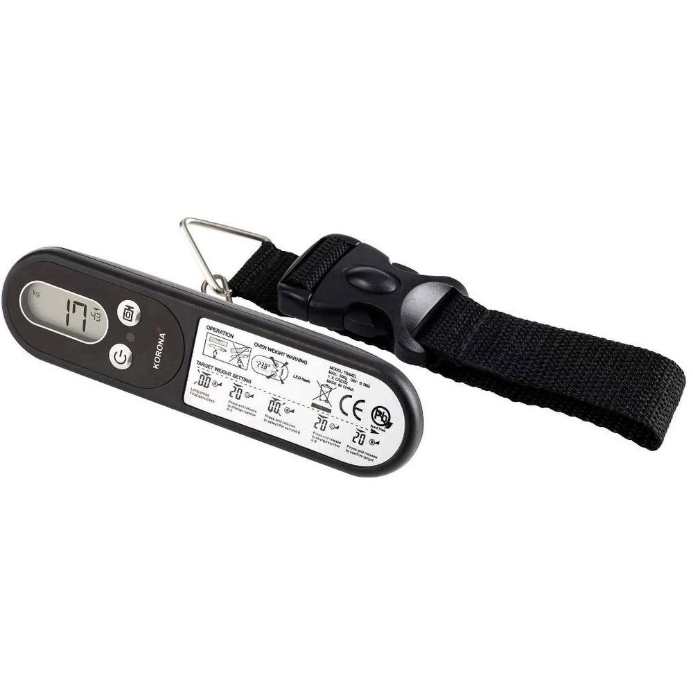 Vaga za putne torbe Korona Leni Opseg mjerenja (kg) 50 kg Crna slika