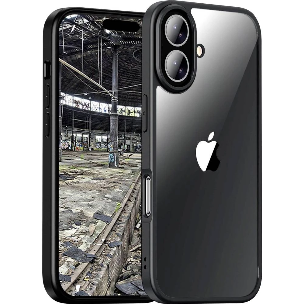 JT Berlin BackCase Pankow Hybrid stražnji poklopac za mobilni telefon Apple iPhone 16 Plus crna, prozirna induktivno pun slika