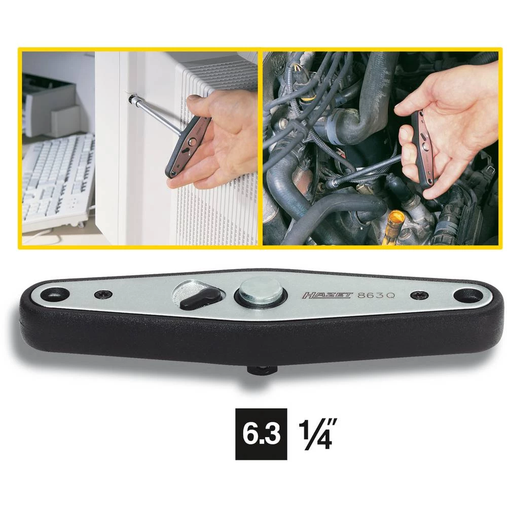 Hazet 863Q momentni ključ s prebacivanjem 1/4" (6.3 mm) 100 mm slika