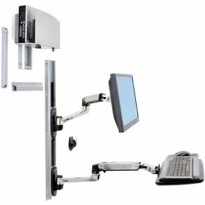 Ergotron LX 1-struki zidni nosač za monitor 30,5 cm (12") - 81,3 cm (32") podesiv po visini, ladica za tipkovnicu, moguč slika