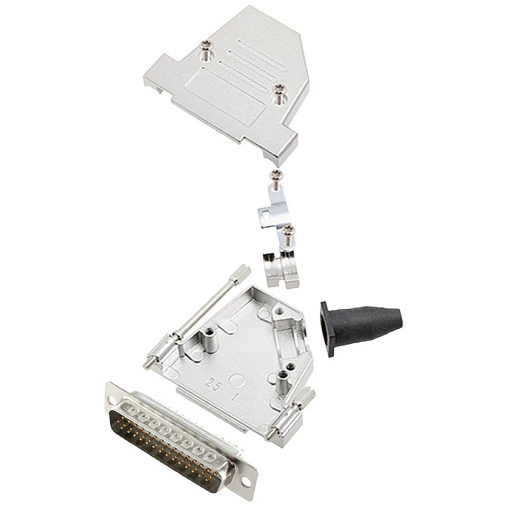 Komplet D-SUB pinskih konektora 45 ° Broj polova: 44 Lemni kup encitech DTSL25-LJSRG-S-HDP44-W-K 1 ST slika