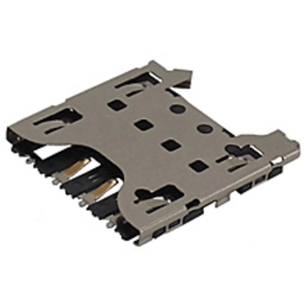 Molex 787231001 1200 pcs 1.35mm Height Push-Pull micro-SIM Card Socket with Spring Tab, Surface Mount, 6 Circuits, Low-Halogen, Le slika