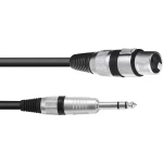 Omnitronic 3022075F XLR adapter cable [1x XLR utičnica 3-polna - 1x klinken utikač 6.3 mm (stereo)] 0.15 m crna