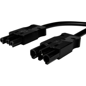 Adels-Contact 96476330 mrežni priključni kabel mrežni adapter - mrežni konektor Ukupan broj polova: 2 + PE crna 3.00 m 25 St. slika