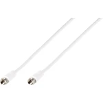 Antene, SAT Priključni kabel [1x Muški konektor F - 1x Muški konektor F] 1.5 m 90 dB Zaštićen s folijom, Pletena zaštita Bijela
