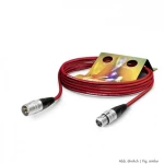 Hicon SGHN-0100-RT XLR priključni kabel [1x XLR utičnica 3-polna - 1x XLR utikač 3-polni] 1.00 m crvena