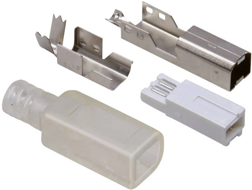 USB B utikač + zaštitna čahura Ravni muški konektor TRU COMPONENTS Sadržaj: 1 Set slika