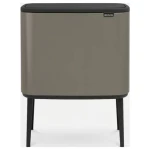 brabantia Bo Touch Bin 316142 kontejner za limenke 34 l čelik (D x Š x V) 312 x 540 x 680 mm platina/crna 1 St.
