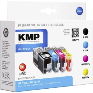 KMP Kombinirano pakiranje tinte Zamijena HP 934XL, 935XL Kompatibilan Kombinirano pakiranje Crn, Cijan, Purpurno crven, Žut H147 slika