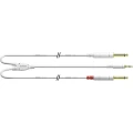 Audio Adapter cable [1x 3,5 mm banana utikač - 2x 6,3 mm banana utikač] 3 m Bijela Cordial slika