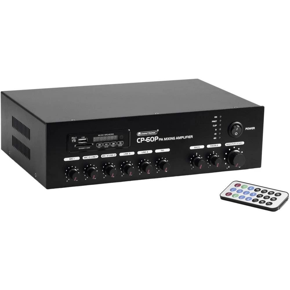 Elektroakustično pojačalo Omnitronic CP-60P 60 W 6-kanalni 1 zona slika