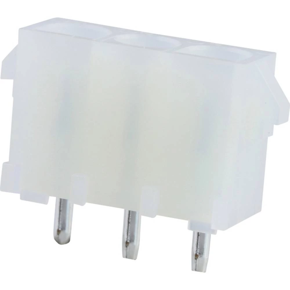 Molex 10845031 6.35mm Pitch MLX Power Connector, 2.13mm Contact Diameter, Vertical, PCT Polyester, Tin (Sn), White, 3 Ci slika