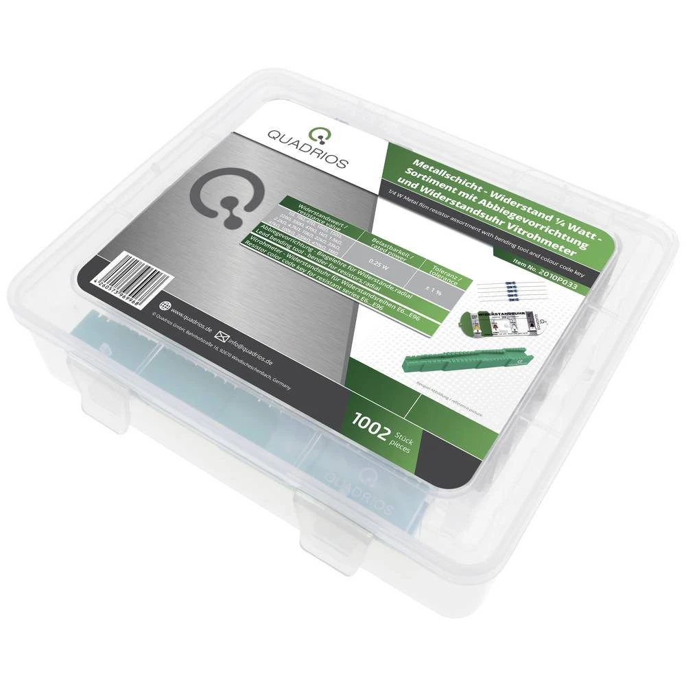 Quadrios 2010P033 komplet metalnoslojnih otpora  aksijalno ožičen 0207 0.25 W 0.01 % 1 Set slika