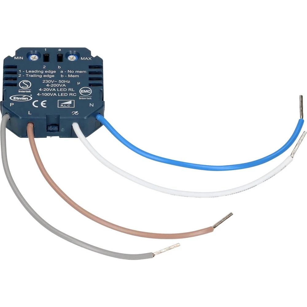 136688 fazni regulator zatamnjivanja Prikladno za žarulje: štedna žarulja , žarulja, halogena žarulja, led žarulja crna slika
