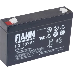 Olovni akumulator 6 V 7.2 Ah Fiamm PB-6-7,2 FG10721 Olovno-koprenasti (Š x V x d) 150 x 100 x 34 mm Plosnati priključak 4.8 mm B slika
