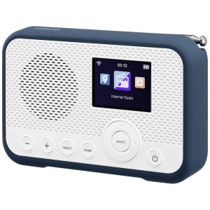 Sangean WFR-39 internetski džepni radio internet, DAB (1013), UKW (1014) internetski radio , UKW, WLAN Spotify, funkcija alarma, mogućnost punjenja bijela, plava boja slika