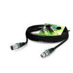 Hicon GA1B-1000-SW-GN XLR priključni kabel [1x XLR utičnica 3-polna - 1x XLR utikač 3-polni] 10.00 m crna