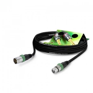 Hicon GA1B-1000-SW-GN XLR priključni kabel [1x XLR utičnica 3-polna - 1x XLR utikač 3-polni] 10.00 m crna slika