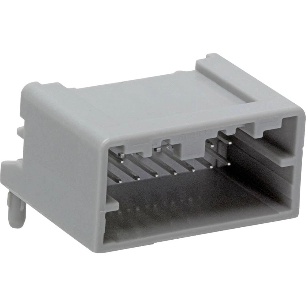 Molex 348260124 Mini50 Unsealed Right-Angle Header, Dual Row, 12 Circuit, Polarization Option A, 2.80mm Pin Length, Black slika