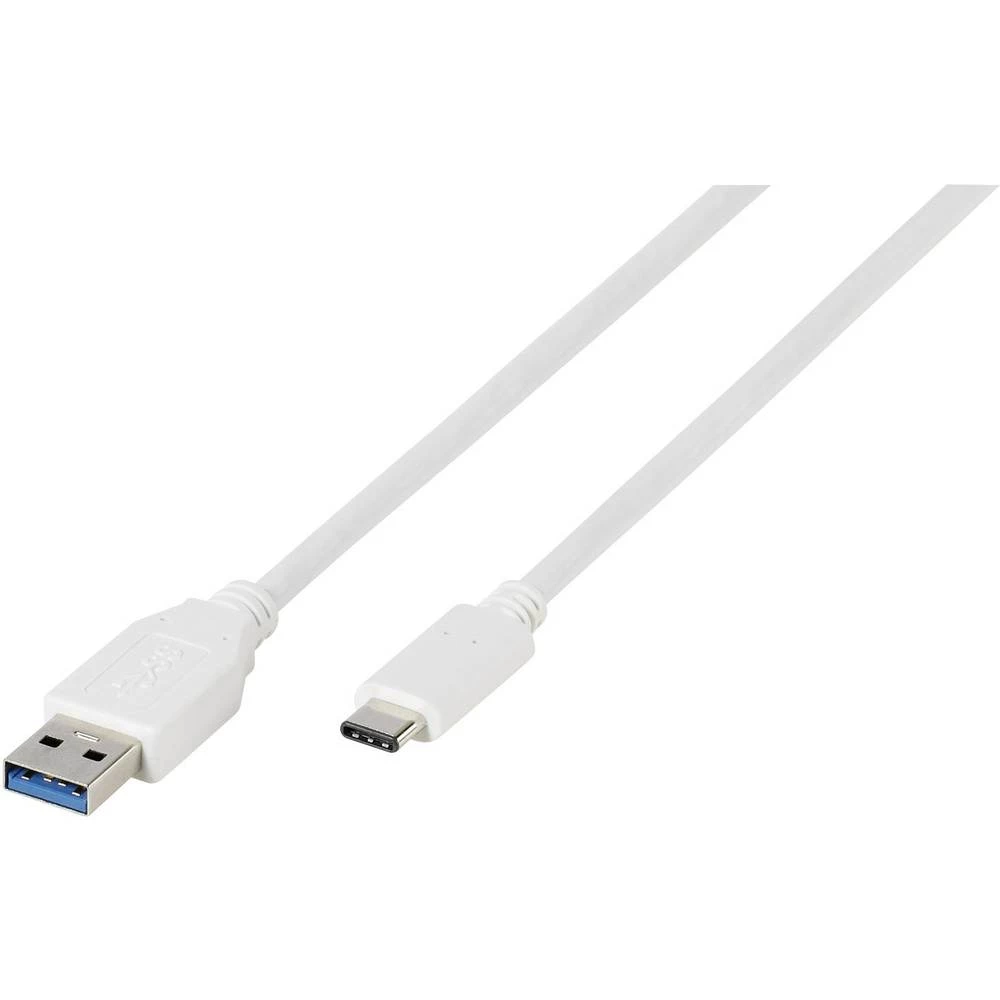 Vivanco USB 3.1 (Gen 1) Priključni kabel [1x Muški konektor USB 3.0 tipa A - 1x Muški konektor USB-C&trade;] 2.5 m Bijela slika