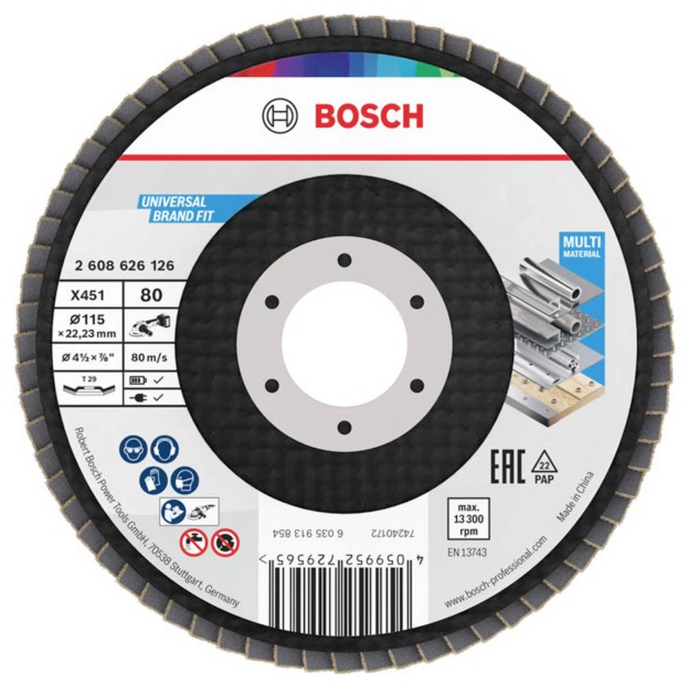 Bosch Accessories 2608626181 lamelna brusna ploča promjer 125 mm Promjer bušotine 22.23 mm 15 kom. slika