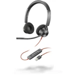 Plantronics Blackwire 3320-M telefon On Ear Headset žičani stereo crna poništavanje buke kontrola glasnoće, utišavanje m