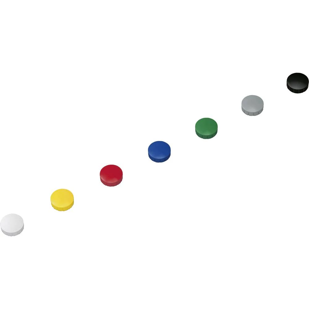 Maul Magnet MAULsolid (&Oslash; x V) 20 mm x 7.5 mm Okrugli Žuta, Crvena, Plava boja, Bijela, Zelena, Siva, Crna 10 ST 6162099 slika