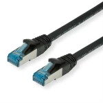 Value 21.99.1967 RJ45 mrežni kabel, Patch kabel CAT 6a S/FTP 10.00 m crna dvostruko zaštićen, bez halogena, vatrostalan