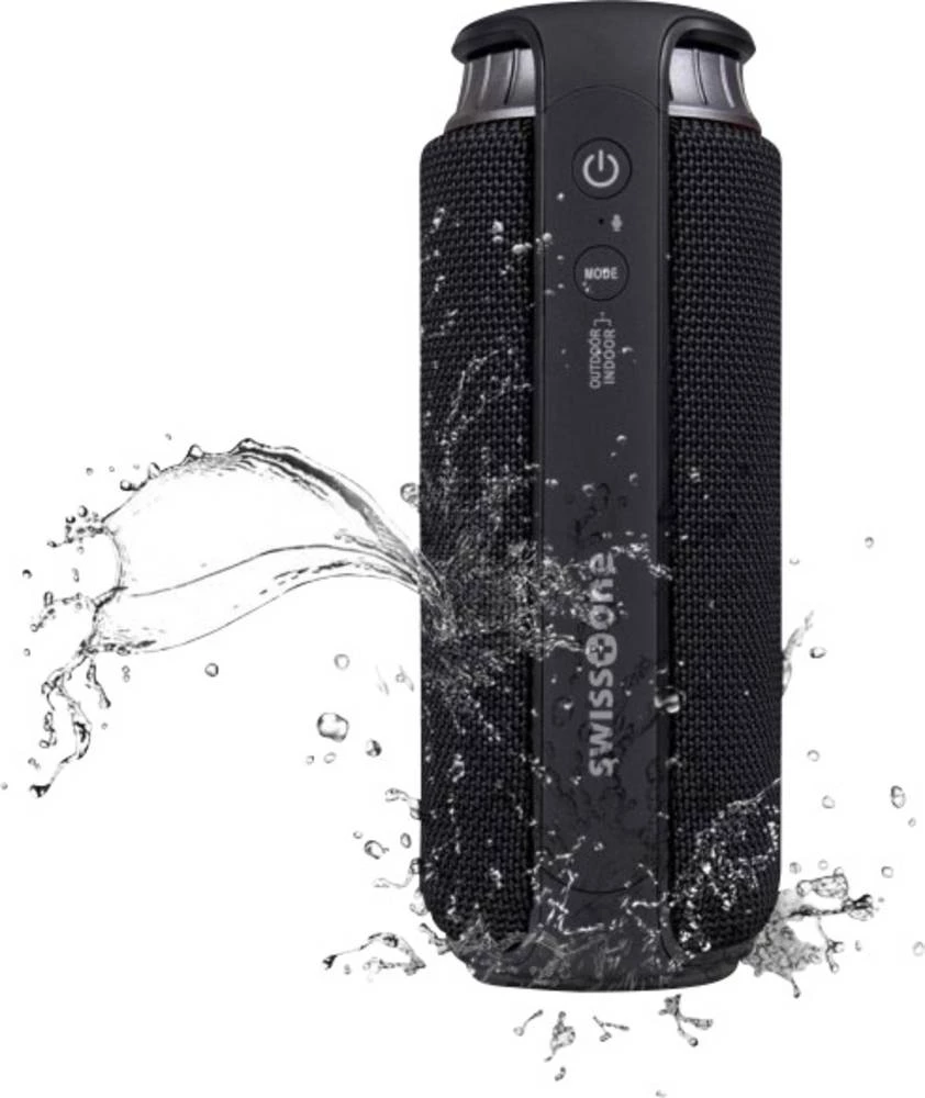 Bluetooth zvučnik swisstone BX 500 Funkcija govora slobodnih ruku, Zaštićen protiv prskajuće vode Crna slika