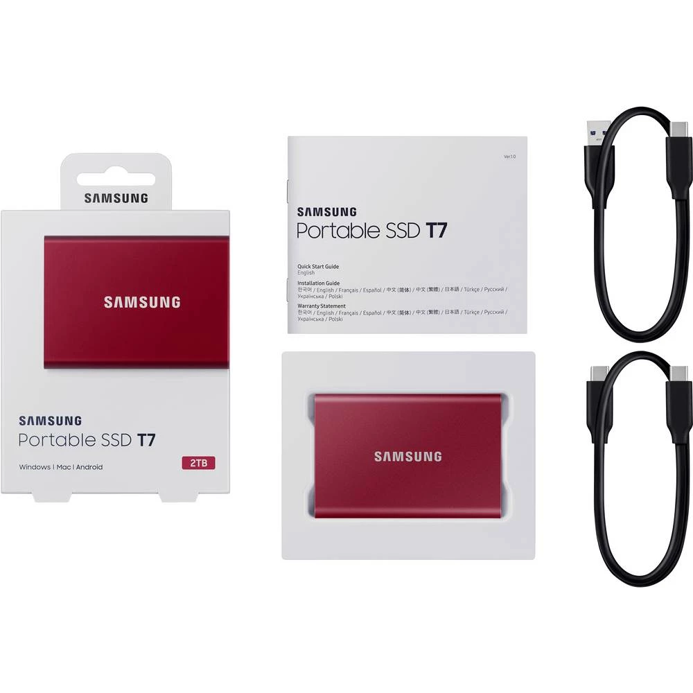 Samsung MU-PC2T0R/WW Portable T7 vanjski ssd tvrdi disk 2 TB USB 3.2 (gen. 2) slika