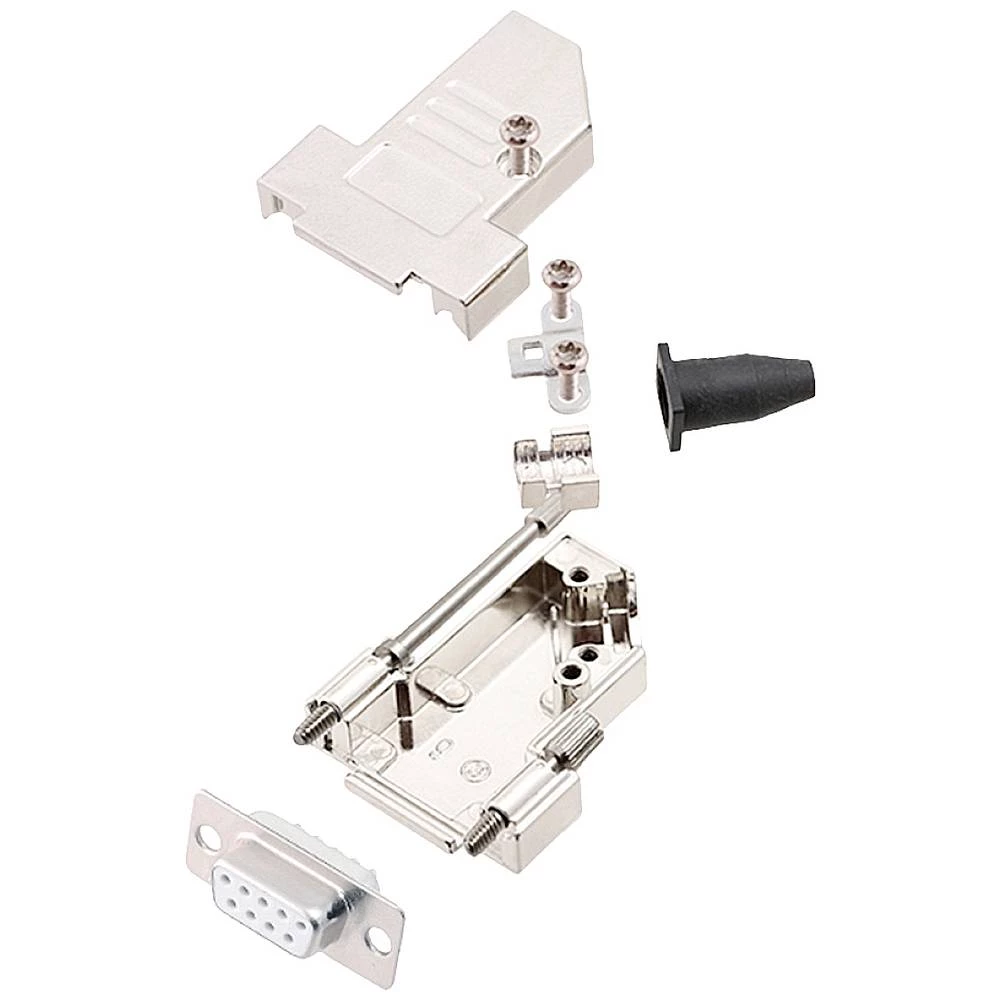 Višestruki ženski konektor D-SUB komplet 45 ° Broj polova: 9 Lemni kup encitech DTSL09-LJSRG-S-DBS-W-K 1 ST slika