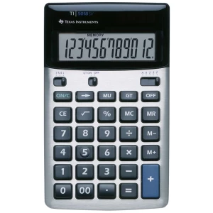 Texas Instruments TI-5018 SV  džepni kalkulator srebrna Zaslon (broj mjesta): 12 baterijski pogon, solarno napajanje (D slika