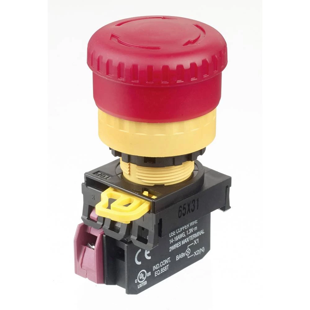 Prekidač za isključivanje u nuždi osvjetljen 240 V/AC 3 A 1 otvarač APEM A02ESI4B101IR2 IP65 (sprijeda) 1 ST slika