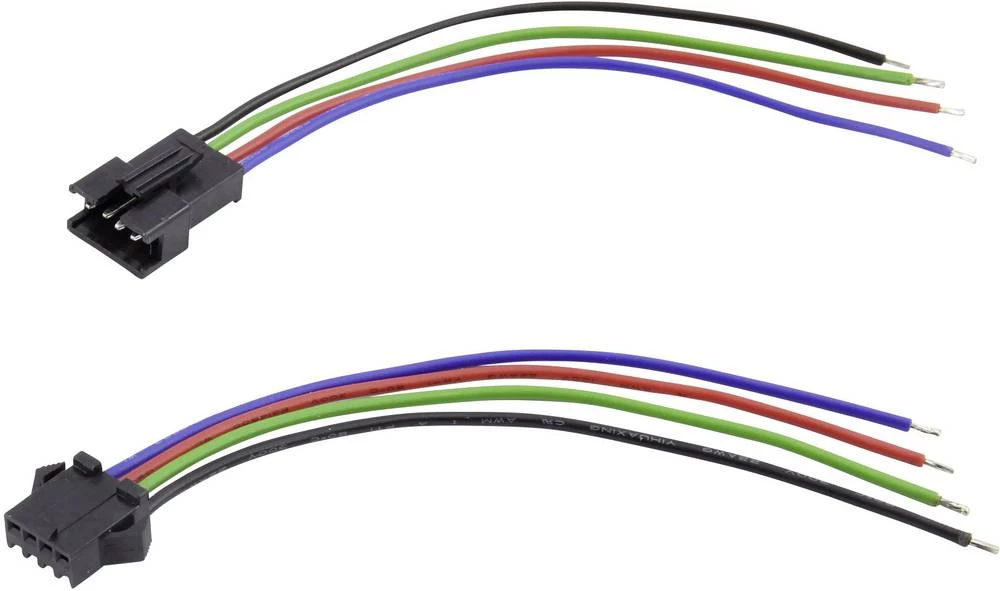 TRU COMPONENTS Utični ženski konektor s pletenicom Ukupan broj polova 2 Raster: 2.50 mm TC-6649232 1 Set slika