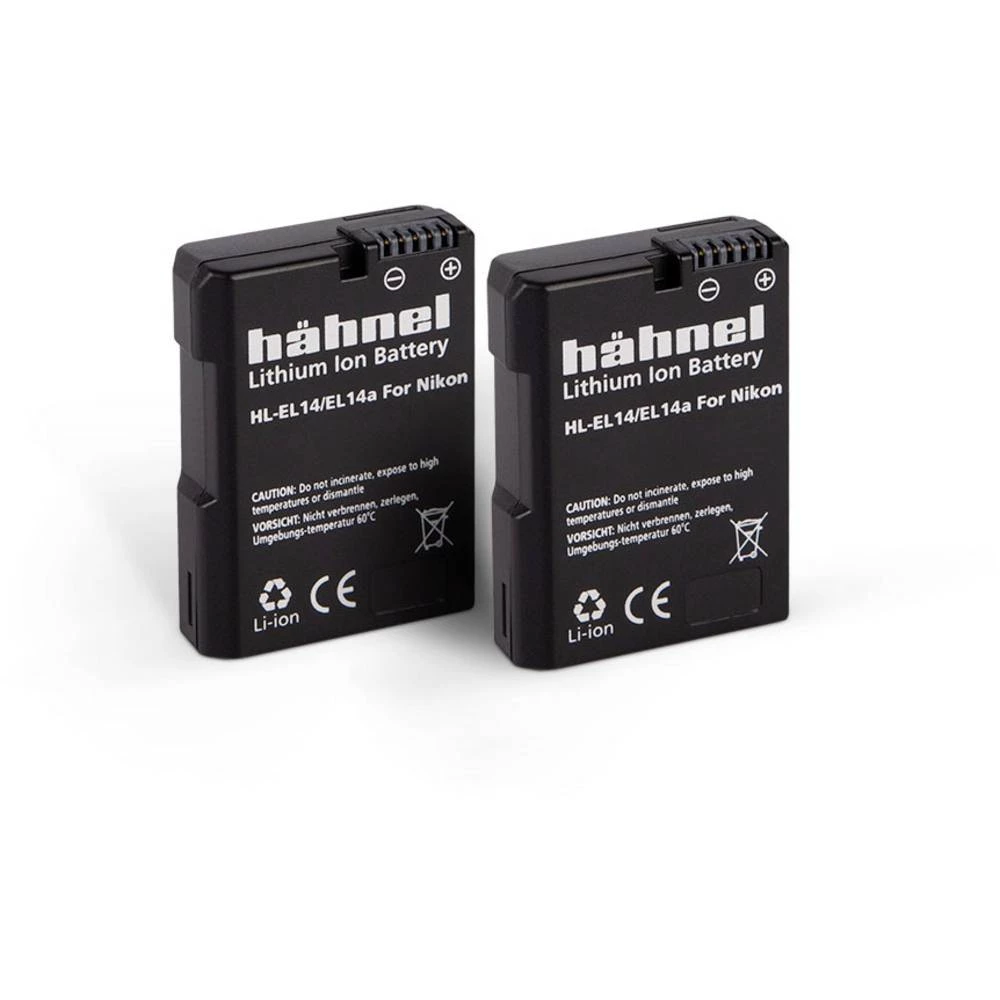 Hähnel HL-EL14a, 2er kamera-akumulator Zamjenjuje originalnu akU. bateriju EN-EL14, EN-EL14a 7.4 V 1050 mAh slika