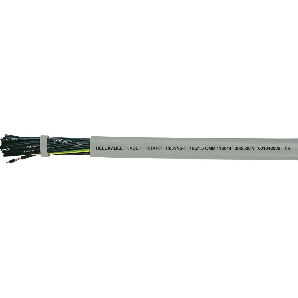 Helukabel H05VV5-F (NYSLYÖ-JZ) kontrolni vod 9 G 1 mm² siva 13030-1000 1000 m slika