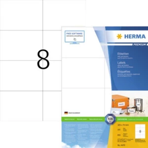 Herma 4470 univerzalne naljepnice 105 x 74 mm papir bijela 800 St. trajno prianjanje  tintni pisač, laserski pisač, lase slika