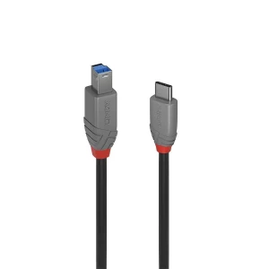 LINDY USB kabel USB 3.2 gen. 1 (USB 3.0) USB-C® utikač, USB-B utikač 3.00 m crna  36668 slika