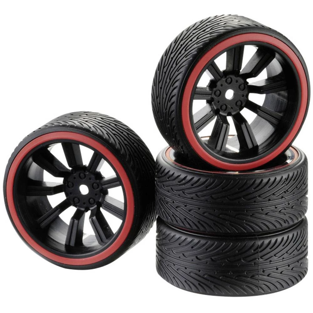 Absima 1:10 Cestovni model Kompletni kotači Drifter B 9 krakova Crna 4 ST slika