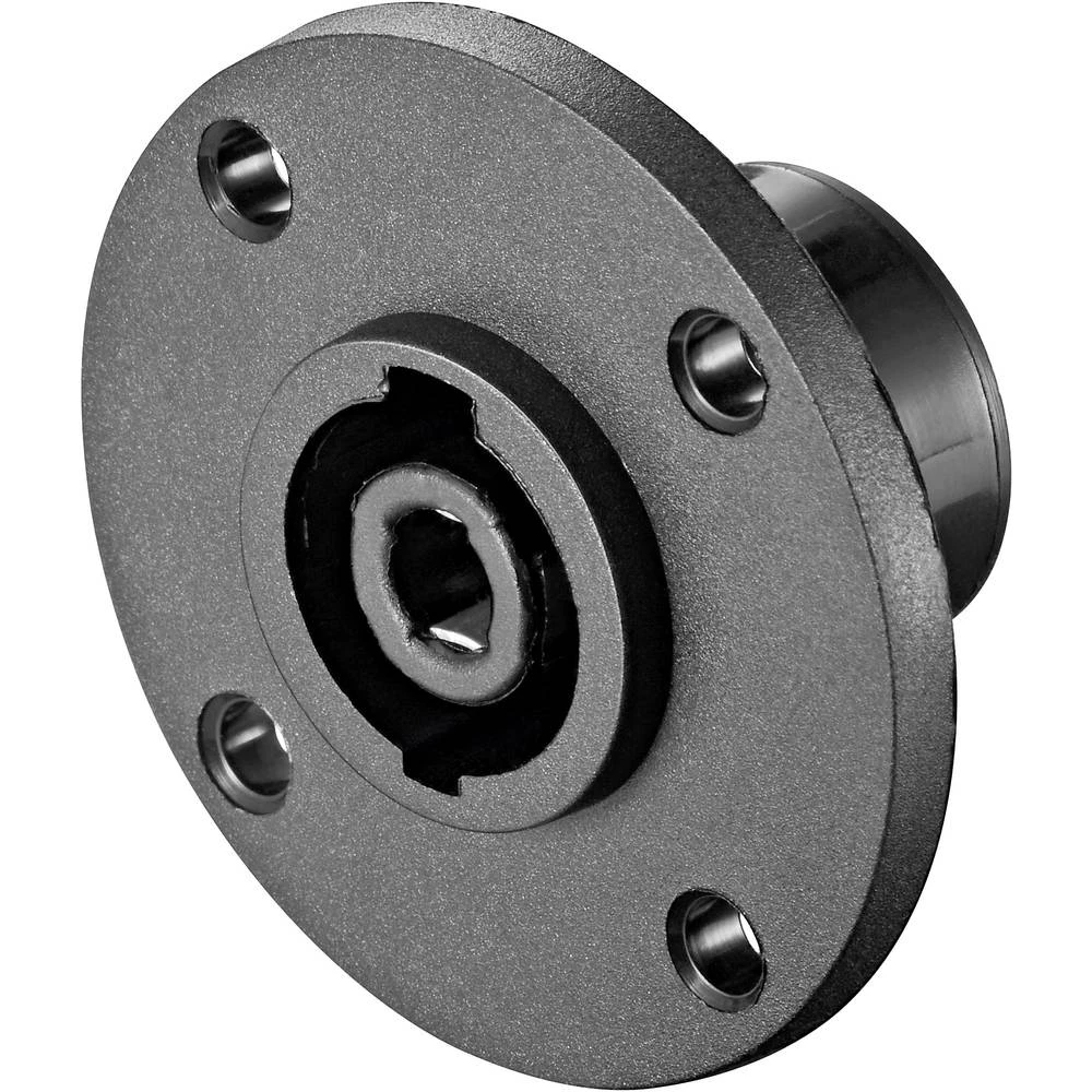 Utični konektor za zvučnike Ženski konektor u okviru, ravni Broj polova: 4 Crna Goobay 1 ST slika