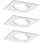 LED ugradna svjetiljka Nova Plus Coin osnovni set zakretni kvadrat 84x84mm 50° Coin 3x6W 3x470lm 230V 2700K mat bijela Paulmann 93678  LED ugradna svjetiljka 3-dijelni komplet    18 W mat-bijela
