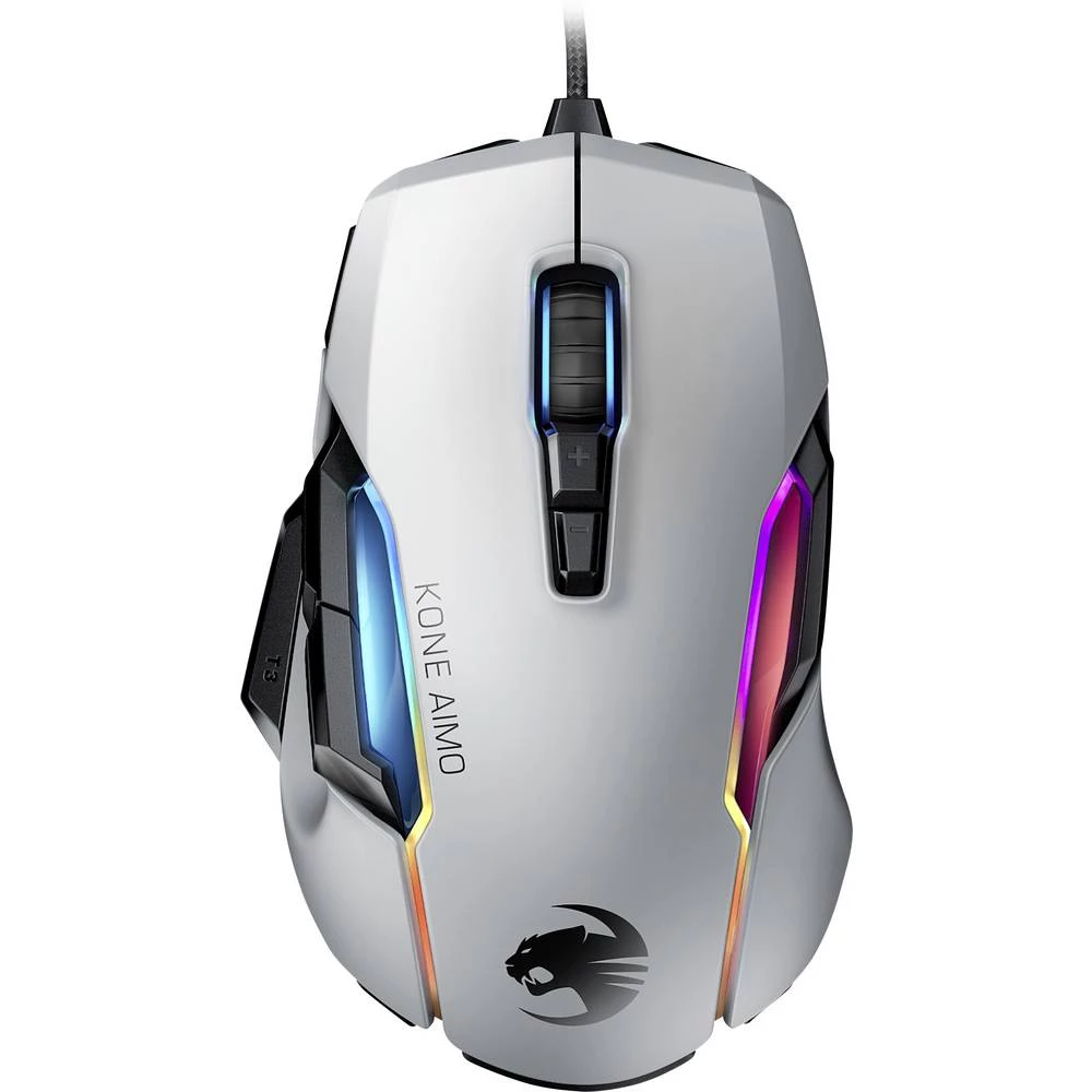 Roccat    Kone AIMO Remastered    žičani    igraći miš    optički    osvjetljen    bijela slika